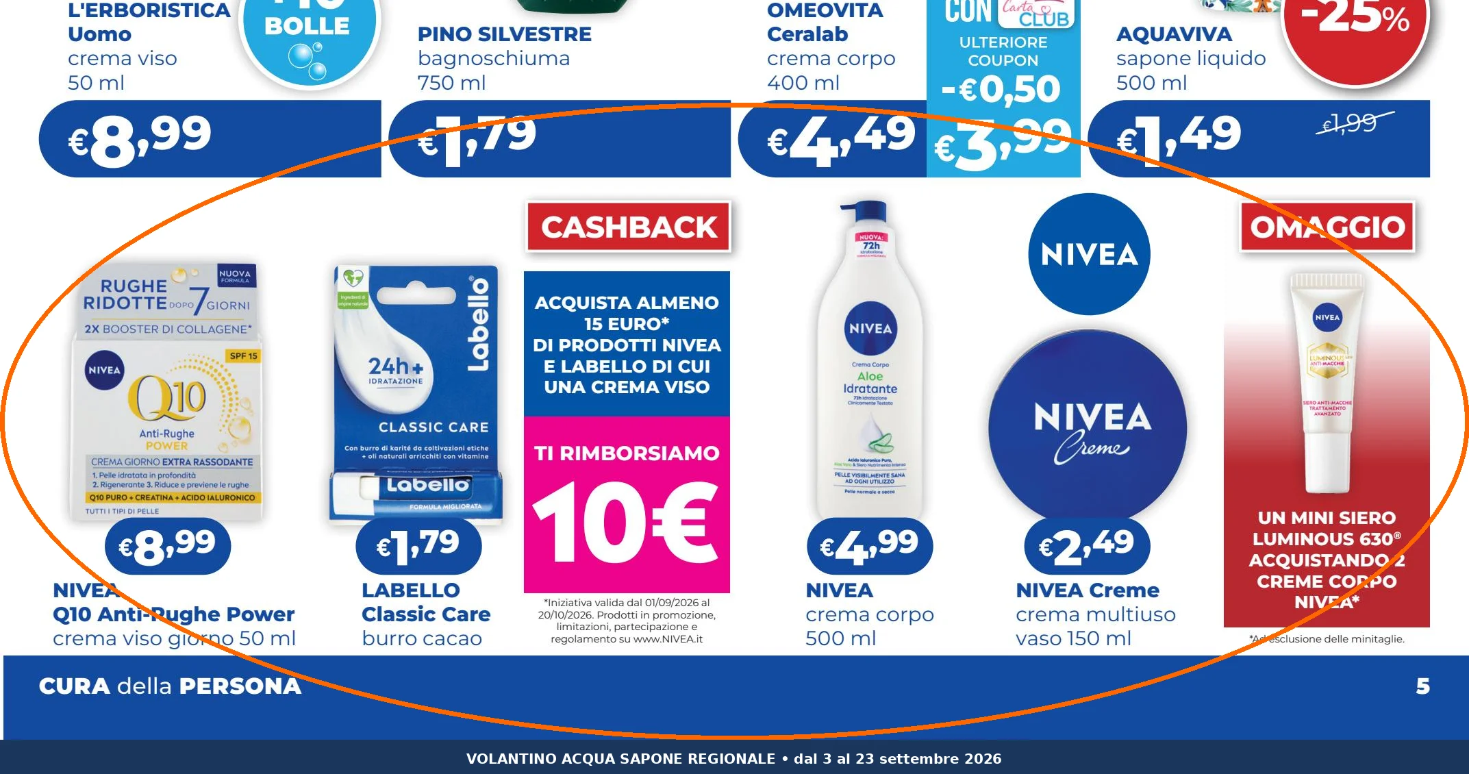 Ritaglio volantino Acqua & Sapone - Offerta Ritaglio pag05 nivea valida dal 03/09 al 23/09