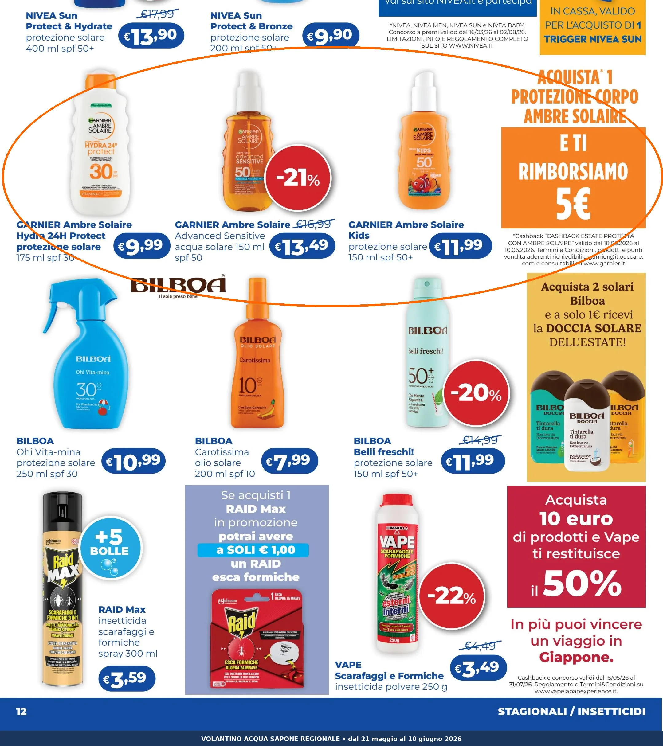 Ritaglio volantino Acqua & Sapone - Offerta Ritaglio pag12 ambre valida dal 21/05 al 10/06
