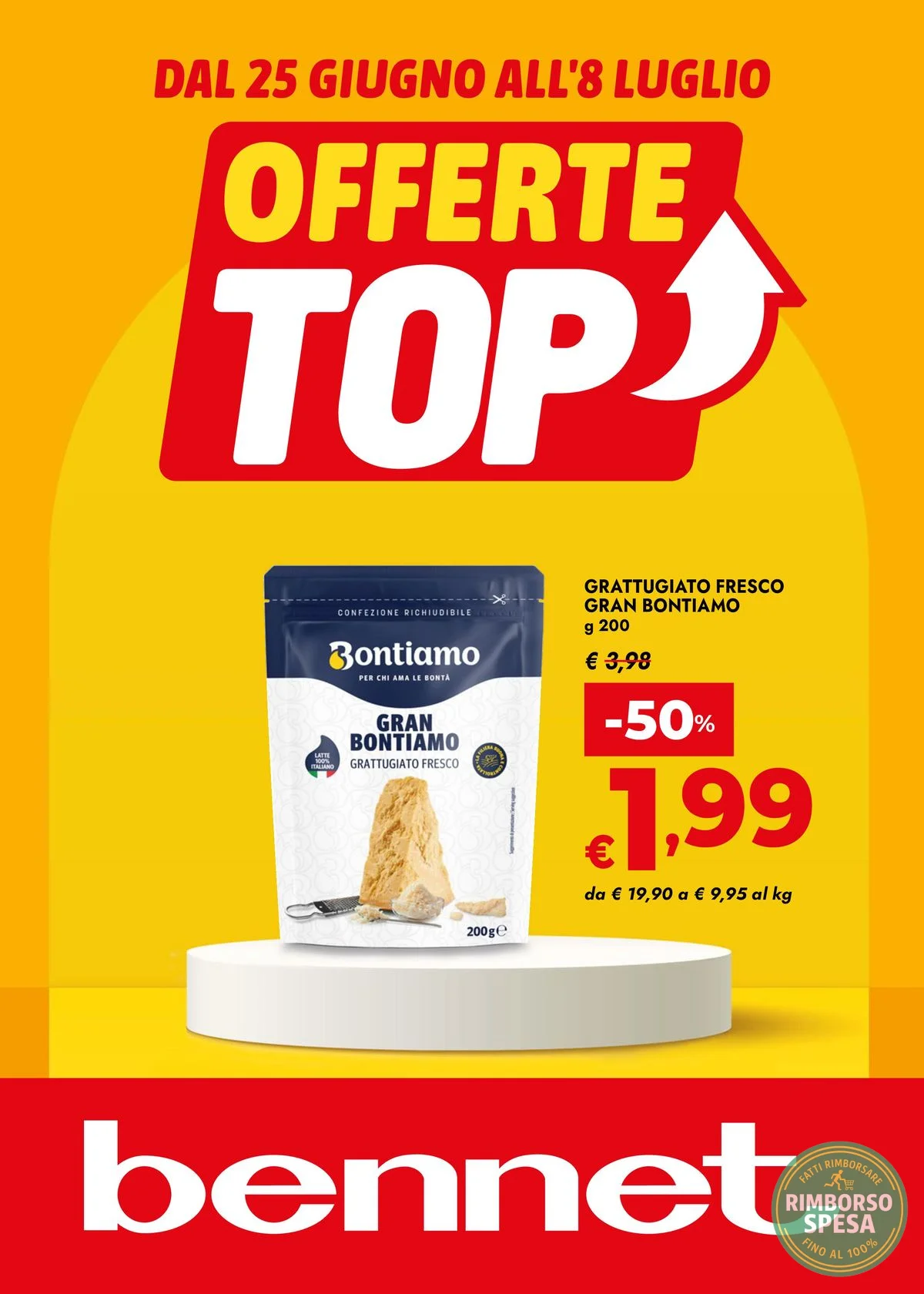 Ritaglio volantino Bennet - Offerta Copertina Bennet valida dal 25/06 al 08/07