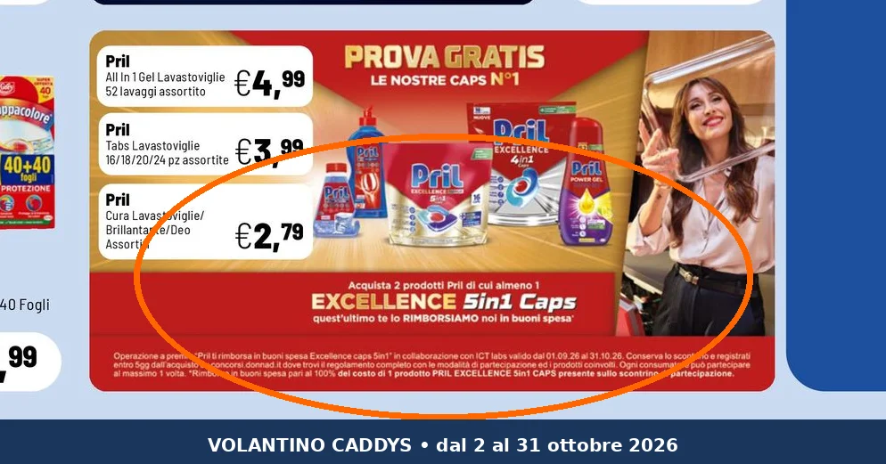 Ritaglio volantino Caddy's - Offerta Ritaglio pag07 rimborsiamo valida dal 02/10 al 31/10