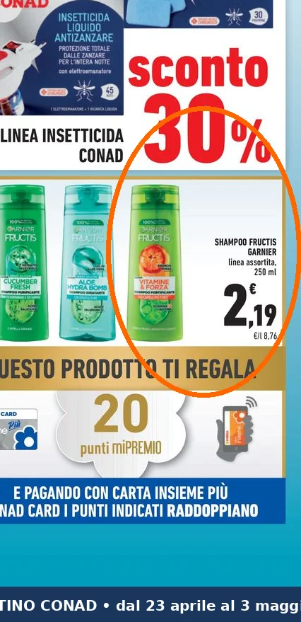 Ritaglio volantino Conad - Offerta Ritaglio pag10 garnier valida dal 23/04 al 03/05