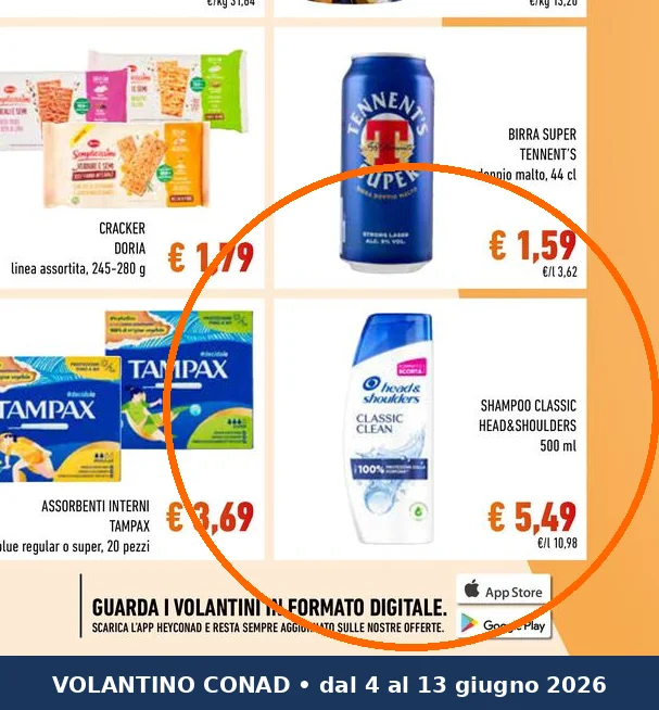 Ritaglio volantino Conad - Offerta Ritaglio pag11 head valida dal 04/06 al 16/06