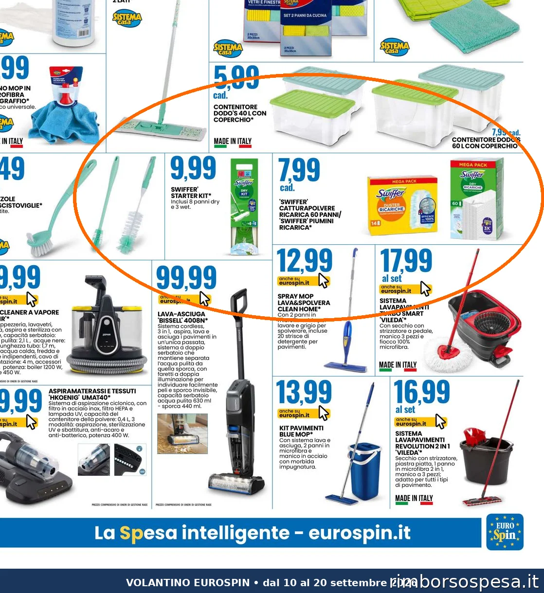 Ritaglio volantino Eurospin - Offerta Eurospin 922711 ritaglio pag17 swiffer valida dal 10/09 al 20/09