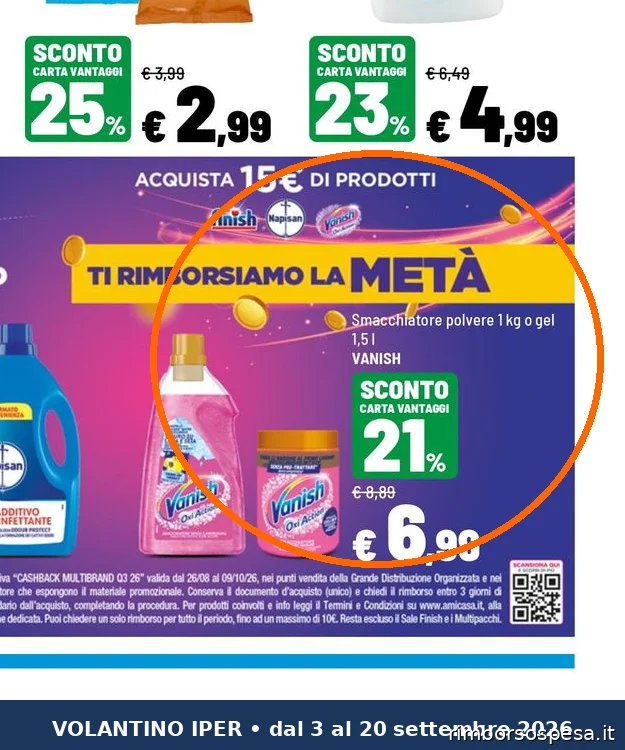 Ritaglio volantino Iper La grande i - Offerta Ritaglio pag04 vanish valida dal 03/09 al 20/09