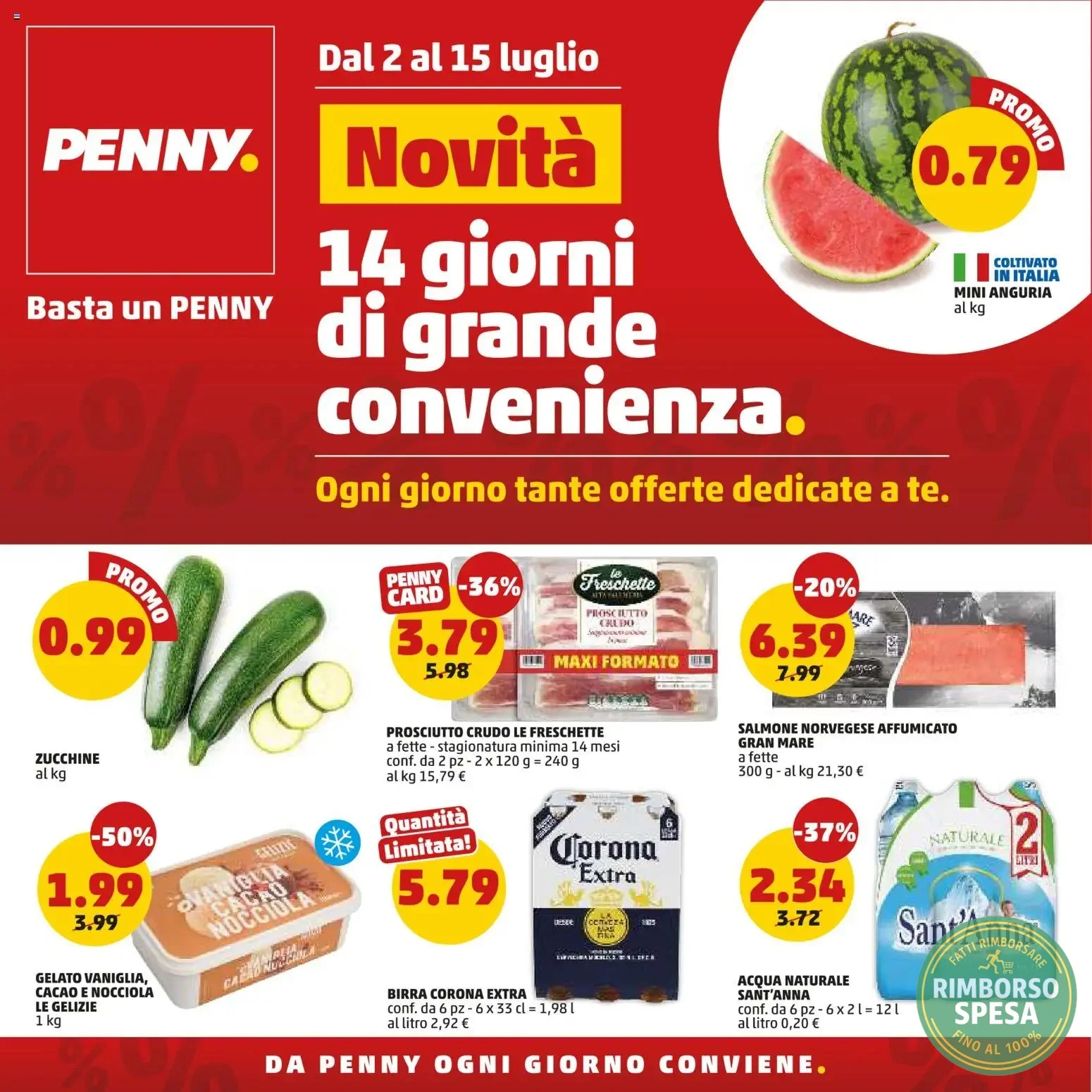 Ritaglio volantino Penny Market - Offerta Copertina Penny Market valida dal 02/07 al 15/07