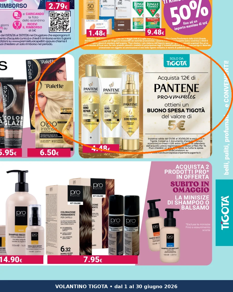 Ritaglio volantino Tigotà - Offerta Ritaglio pag05 pantene valida dal 01/06 al 30/06