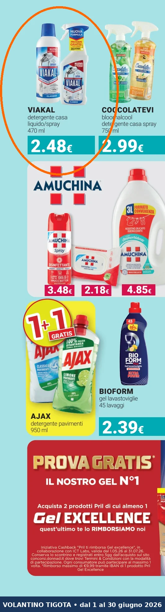 Ritaglio volantino Tigotà - Offerta Ritaglio pag13 viakal valida dal 01/06 al 30/06