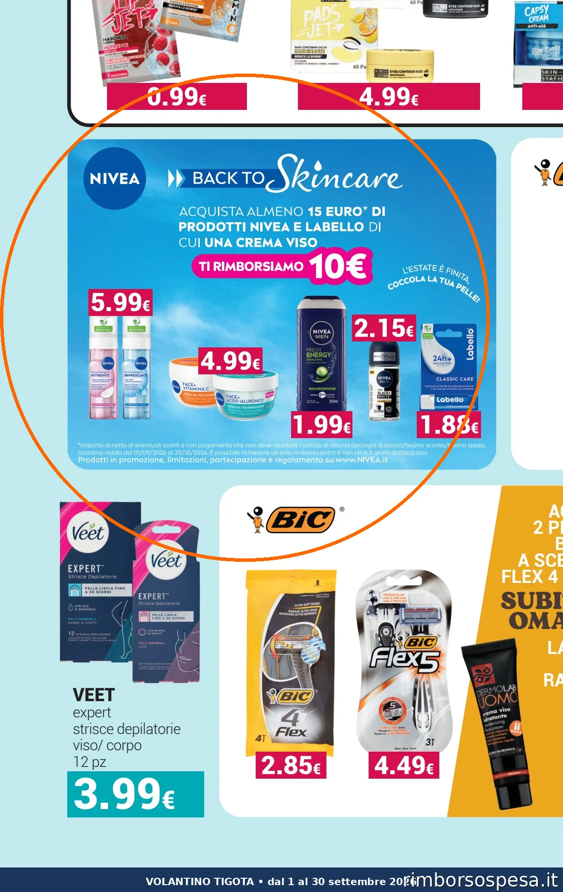 Ritaglio volantino Tigotà - Offerta Tigota ritaglio pag12 nivea valida dal 01/09 al 30/09