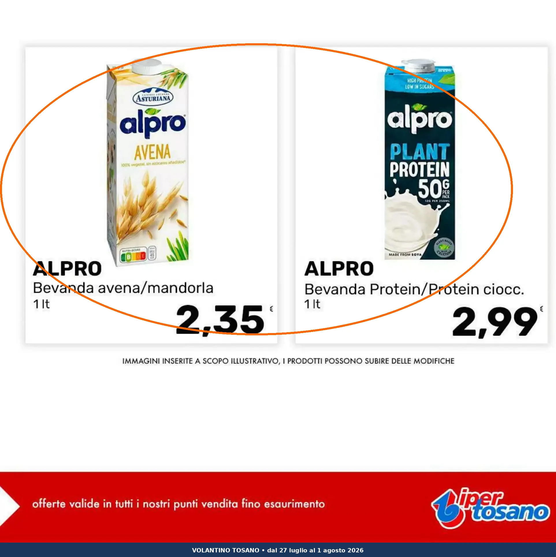 Ritaglio volantino Iper Tosano - Offerta Ritaglio pag08 alpro valida dal 27/07 al 01/08