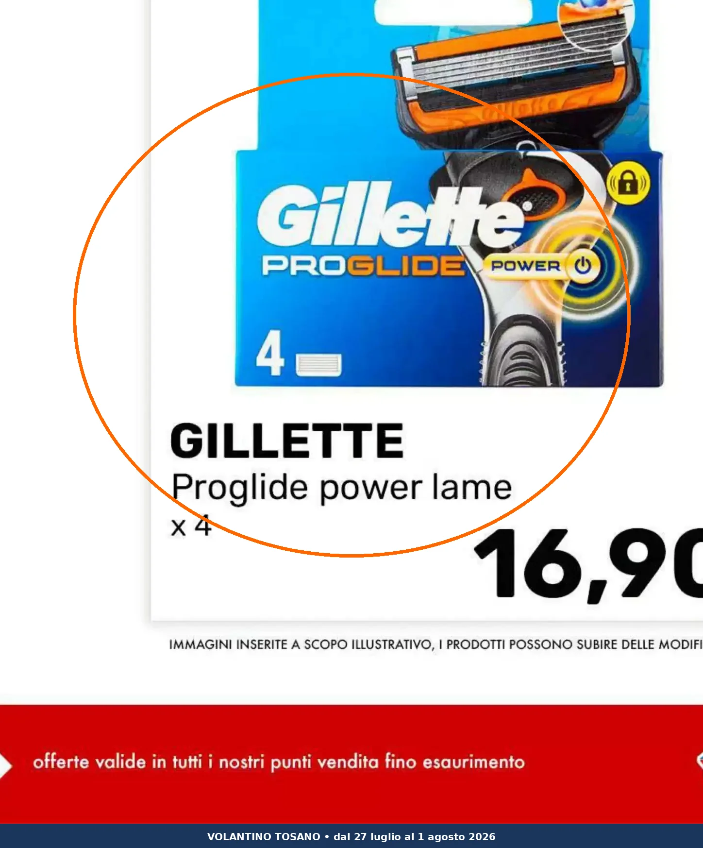Ritaglio volantino Iper Tosano - Offerta Ritaglio pag12 gillette valida dal 27/07 al 01/08