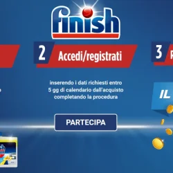 Finish ti rimborsa 1€ sull'acquisto di CuraLavastoviglie e Sale!