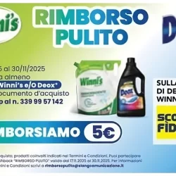 Winni's e Deox ti rimborsano 5€ sulla tua spesa pulita da Esselunga!