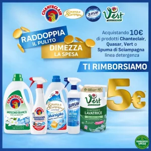 Chanteclair, Quasar e Spuma di Sciampagna ti Rimborsano 5 Euro