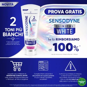 Sensodyne Clinical White Provami Gratis: Rimborso 100% fino a 7,50 euro