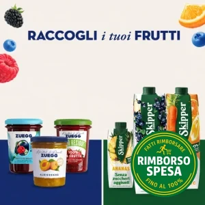 Zuegg e Skipper: Buono Sconto 1 euro su Succhi e Nettari
