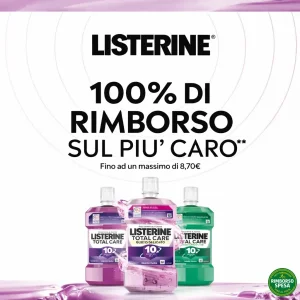 Listerine ti Rimborsa: Compra 2 e Riprendi il più Caro fino a 8,70 euro