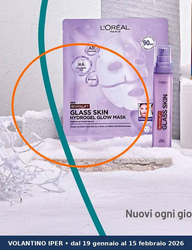 Ritaglio volantino Iper La grande i - Offerta L'Oréal Paris e Garnier valida dal 19/01 al 15/02/2026