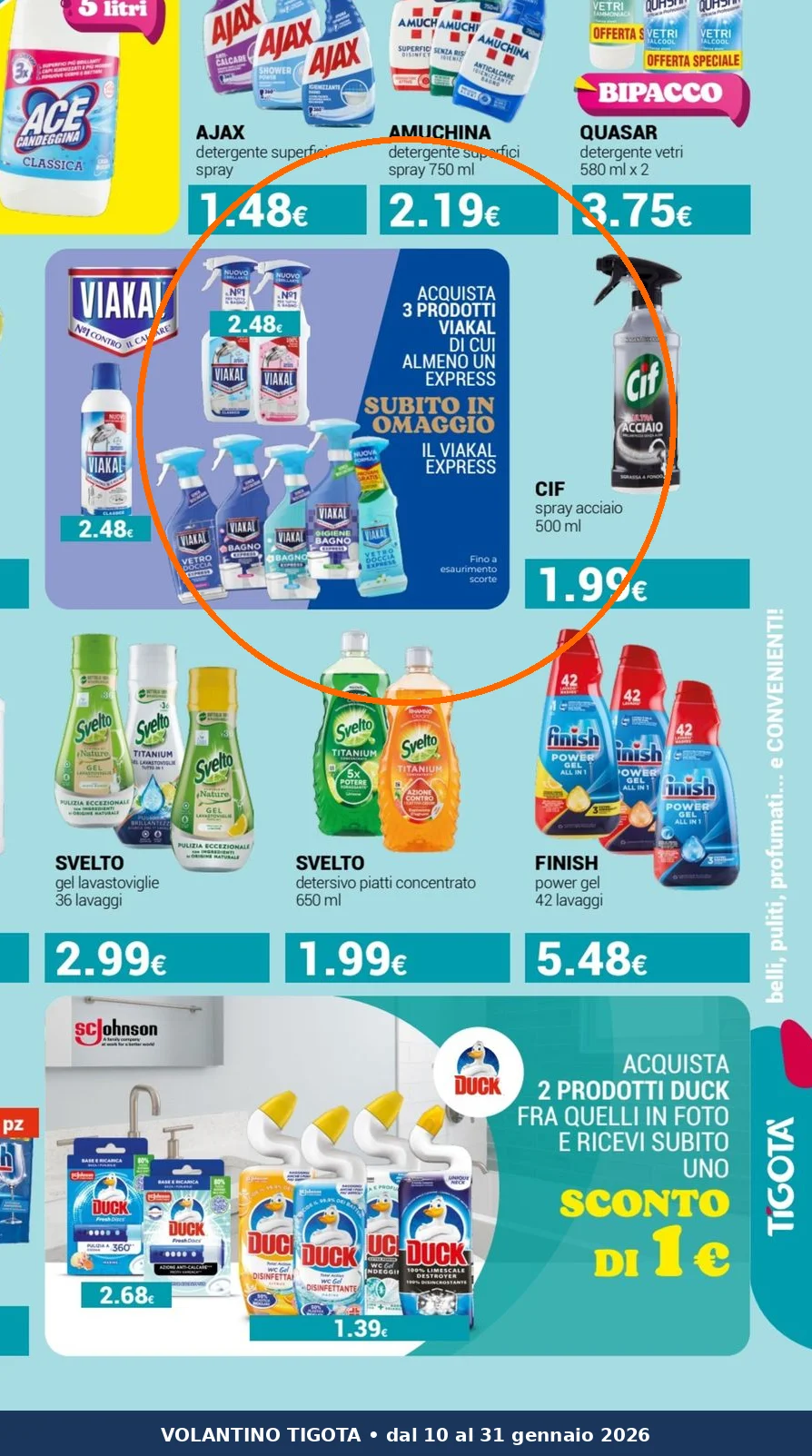 Ritaglio volantino Tigotà - Offerta Viakal