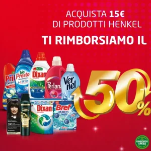 Henkel ti Rimborsa 7,50 euro su Dixan, Bref, Schwarzkopf e altri