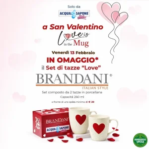 Acqua & Sapone ti Regala le Mug Brandani per San Valentino
