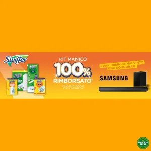 Swiffer Starter Kit Gratis: Cashback 100% fino a 16,99€