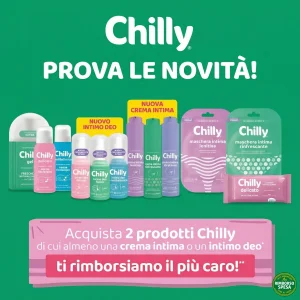 Cashback Chilly: rimborso fino a 9,99€ sul prodotto più caro