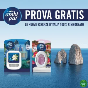 Cashback Ambi Pur Essenze d'Italia 2026: rimborso 100% fino a 10€