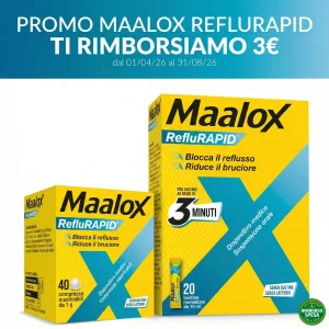 Cashback Maalox RefluRAPID: 3€ rimborsati in farmacia