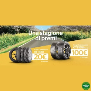 Continental ti Regala Buoni da 40 a 100€ sul Cambio Gomme