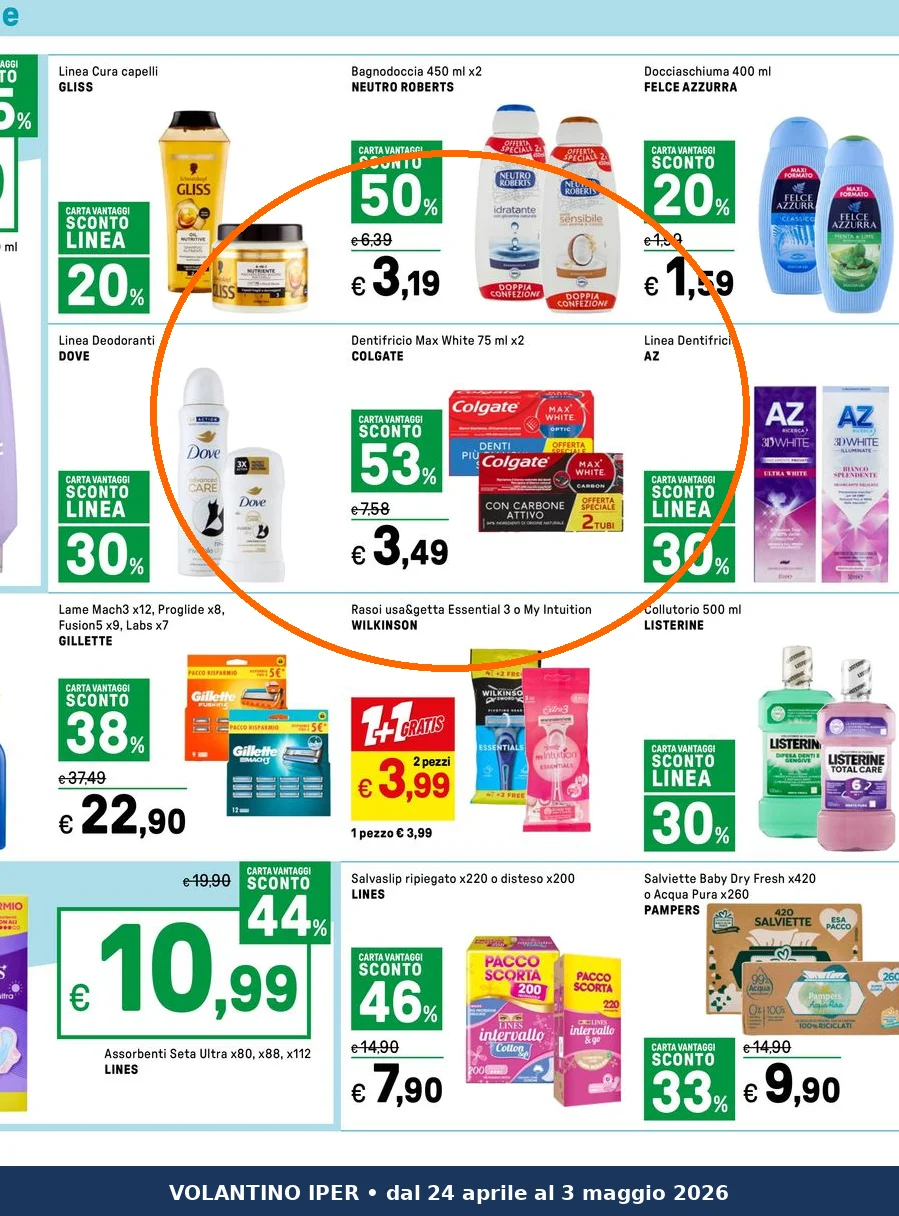Ritaglio volantino Iper La grande i - Offerta Colgate valida dal 2026-04-24 al 2026-07-15
