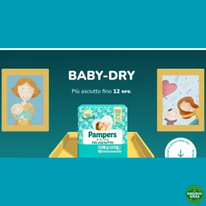 Pampers ti regala una Gift Card Esselunga da 10€ con Baby-Dry