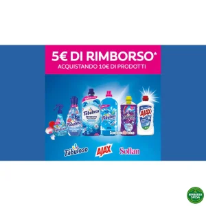 Fabuloso, Ajax e Soflan: Cashback 50% sui Prodotti Pulizia Casa