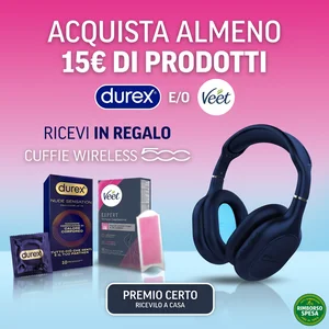 Durex e Veet ti Regalano Cuffie Wireless da 50€