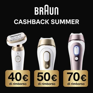 Braun Cashback Summer: rimborso fino a 70€ su Silk-épil 9 e IPL