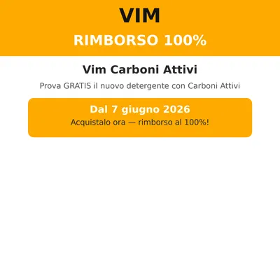 Vim Carboni Attivi: Provami Gratis con Rimborso 100%