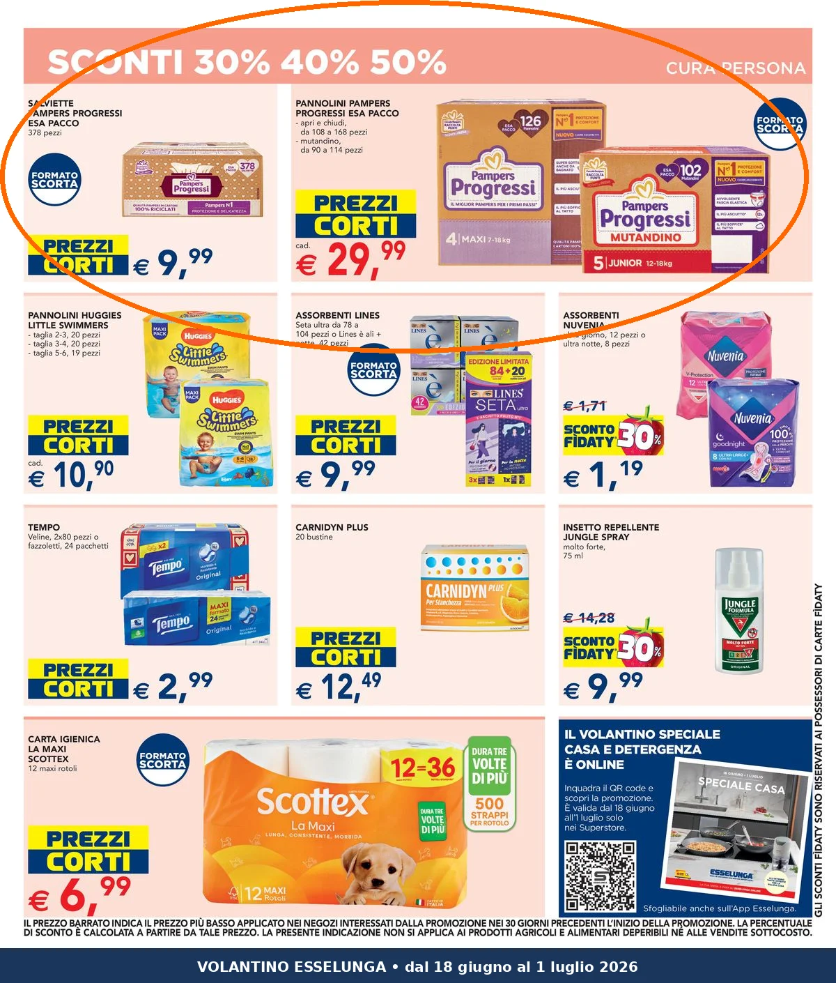 Ritaglio volantino Esselunga - Offerta Pampers valida dal 2026-02-06 al 2027-01-31
