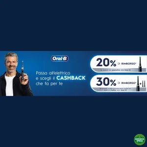 Oral-B ti Rimborsa il 20% o 30% sullo Spazzolino Elettrico iO