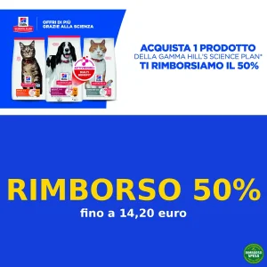 Hill's Science Plan ti Rimborsa il 50% (fino a 14,20€)