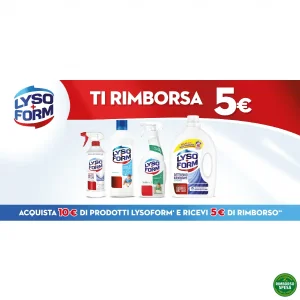 Lysoform ti Rimborsa 5€ su una Spesa da 10€