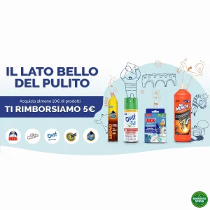 SC Johnson ti Rimborsa 5€ su Duck, Mr.Muscle, Oust, Pronto e Shout