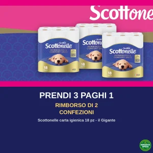 Scottonelle ti Rimborsa 2 Confezioni su 3 (fino a 19,98€)