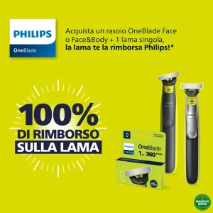 Philips OneBlade ti Rimborsa la Lama fino a 17,99 euro