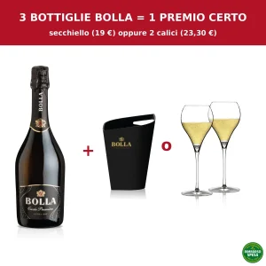 Bolla ti regala un secchiello o 2 calici con 3 bottiglie