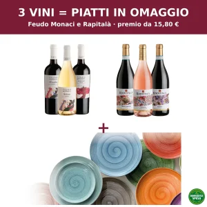 Feudo Monaci e Rapitalà ti Regalano Piatti con 3 Vini