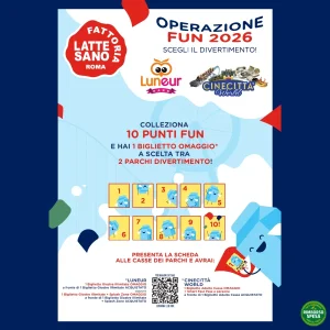 Latte Sano: biglietto omaggio 2x1 per Cinecittà World o Luneur Park