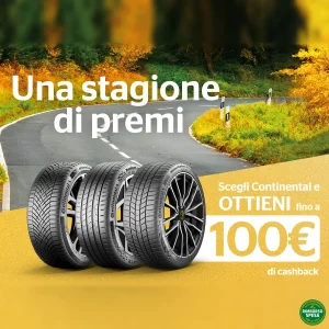 Continental ti Rimborsa fino a 100 euro su 4 Pneumatici