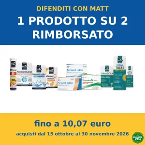 Matt ti Rimborsa 1 Prodotto su 2 fino a 10,07 euro