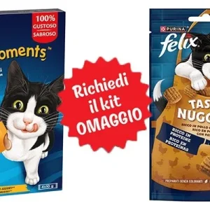 Felix ti regala un kit di 2 snack per gatti: campione gratis Purina