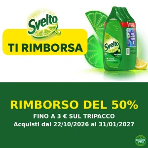 Svelto ti Rimborsa il 50% sul Tripacco, fino a 3 euro
