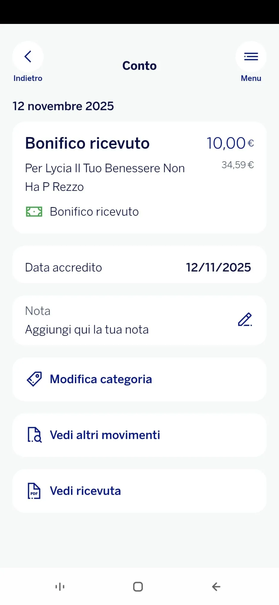 Rimborso Lycia 10 euro